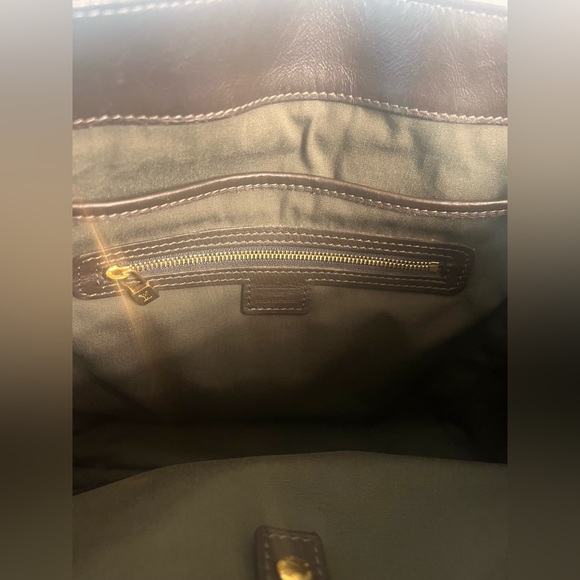 $1,280 LOUIS VUITTON Mini Lin “Lucille” GM Tote Bag, Green Canvas/Brown Leather - Picture 11 of 17